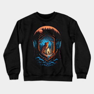 Night Wolf Crewneck Sweatshirt